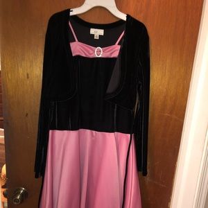 Girls pink and black dress